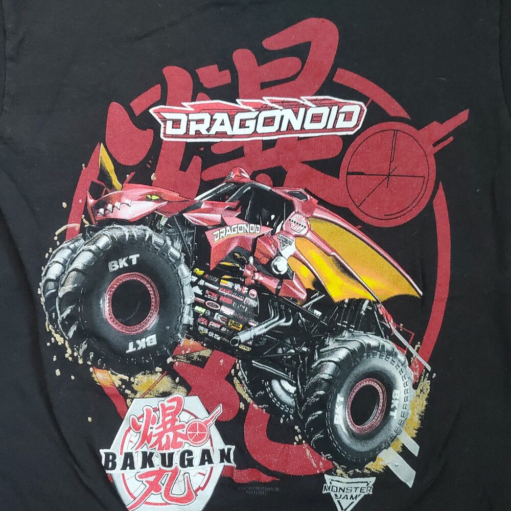 Monster Jam Dragonoid Bakugan Monster Truck Tshirt Youth Sz Large - Picture 2 of 4